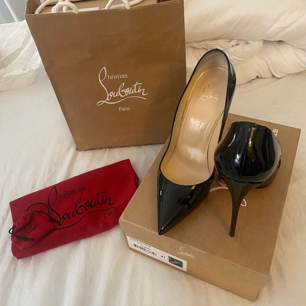 Christian Louboutin Black Patent Leather Heels